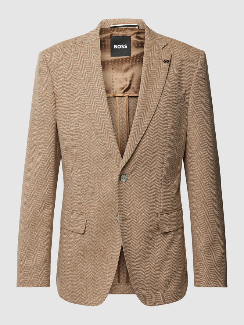 2-Knopf-Sakko mit Strukturmuster Modell 'Hutson' in beige