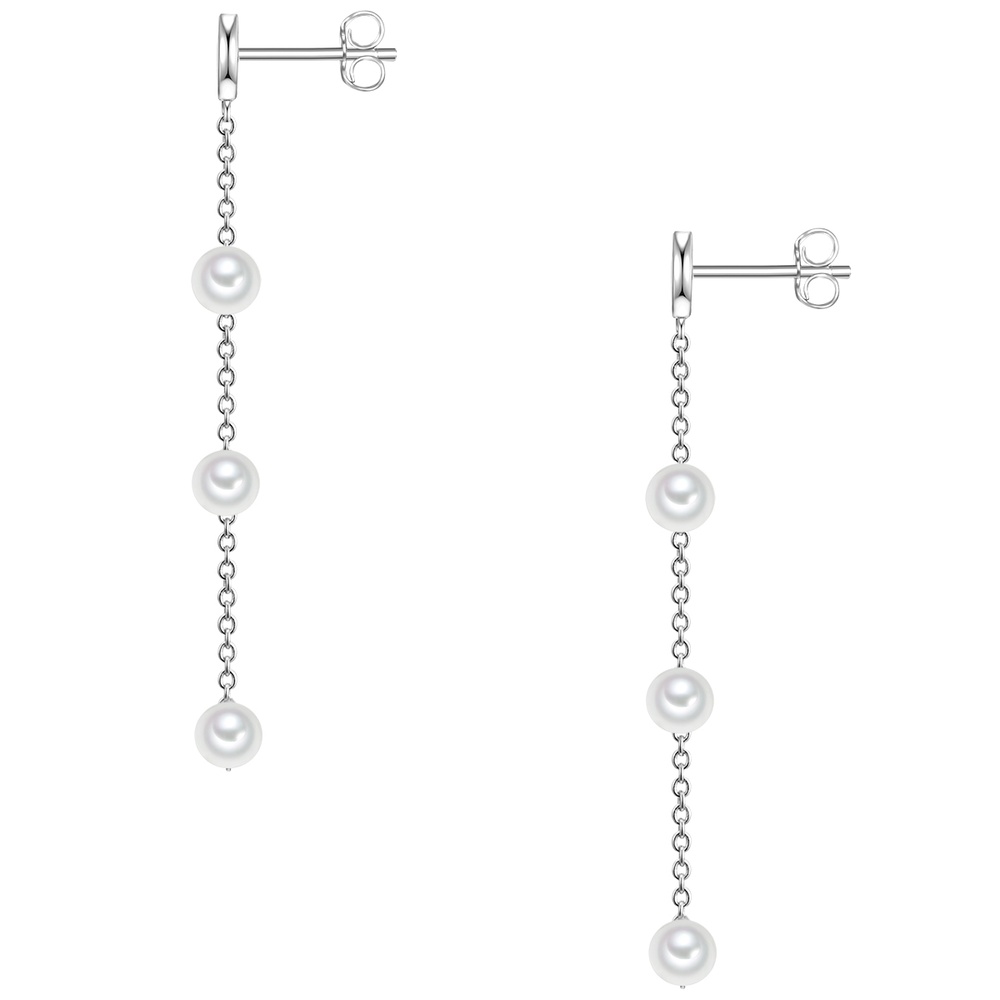 Glanzstücke München Puces d'oreilles en argent Argent sterling Perle de culture d'eau douce en Argent Boucles d'oreilles