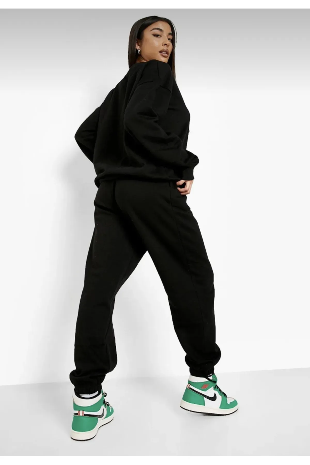 My Blog  Schwarzes Sweathirt-Jogger-Trainingsanzug-Set