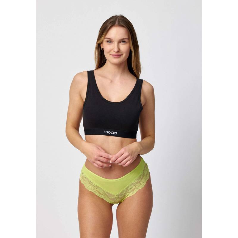 Snocks Hipster mit Spitze aus Bio-Baumwolle Unterhose Damen