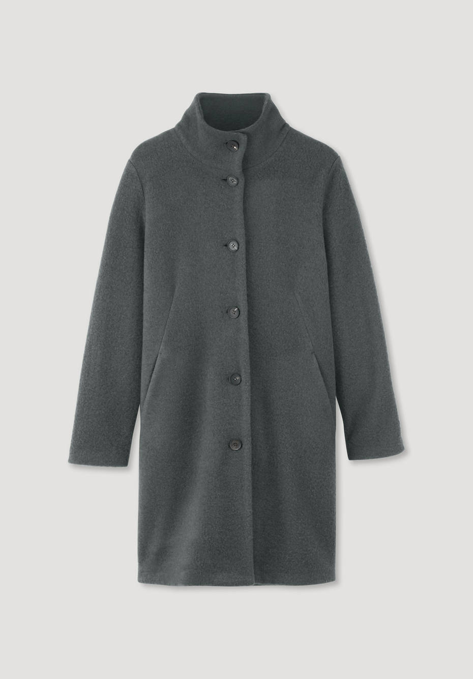 Wollfleece Mantel aus reiner Bio-Merinowolle