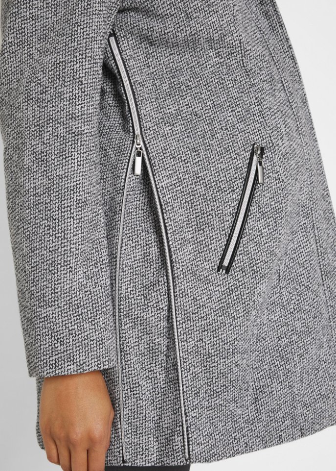 Umstands-Kurzmantel / Tragejacke in Woll-Optik