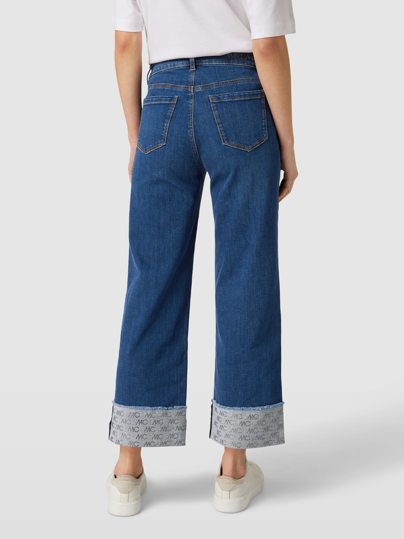 Feminine Fit Jeans mit Label-Design Modell 'FÈS' in jeans