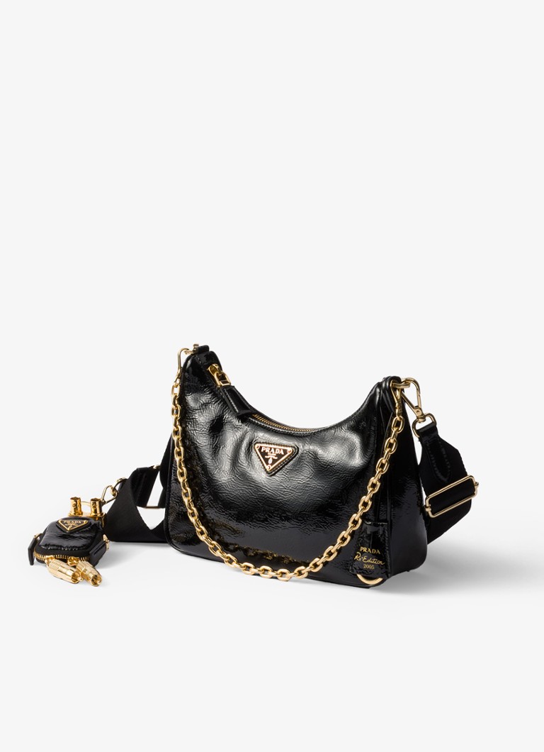 Prada Re-Edition 2005 patent leather shoulder bag