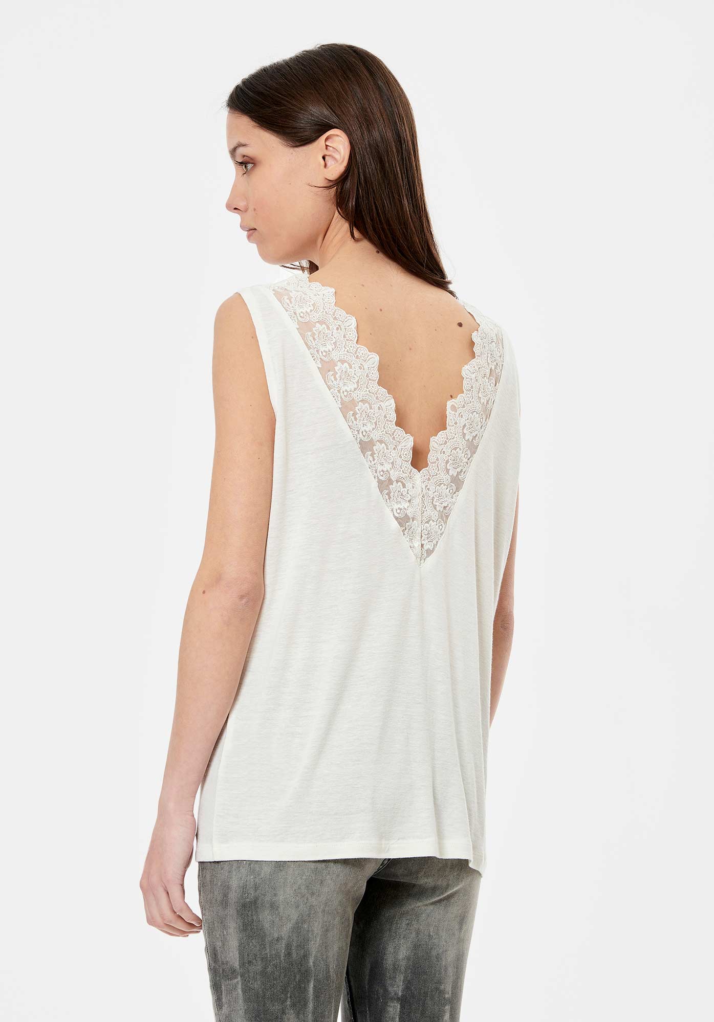 LOANA  Débardeur blanc femme