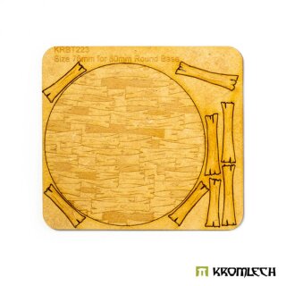 Wooden Planks 80 mm Round Base Topper (1)