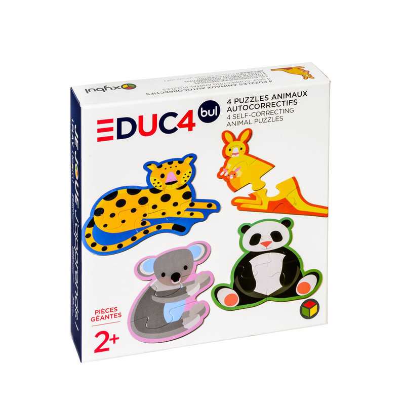 4 puzzles animaux autocorrectifs Oxybul