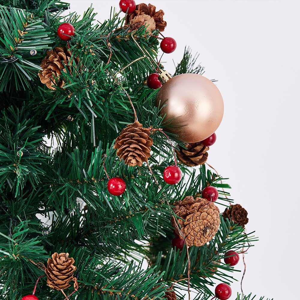 KAHOO Christbaumschmuck Lichterkette, 2M 20LEDs warmweiß, Weihnachtsdeko