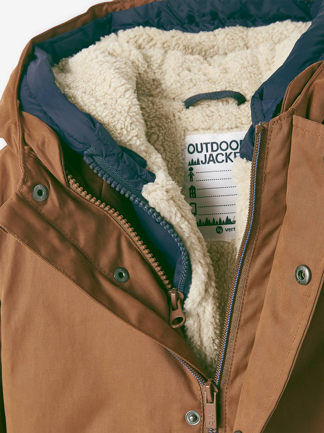 Parka 3 en 1 garçon avec blouson amovible bleu électrique