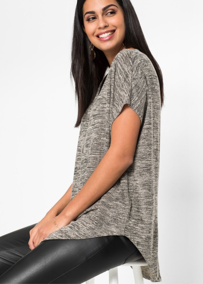 Oversize-Shirt mit Reißverschluss