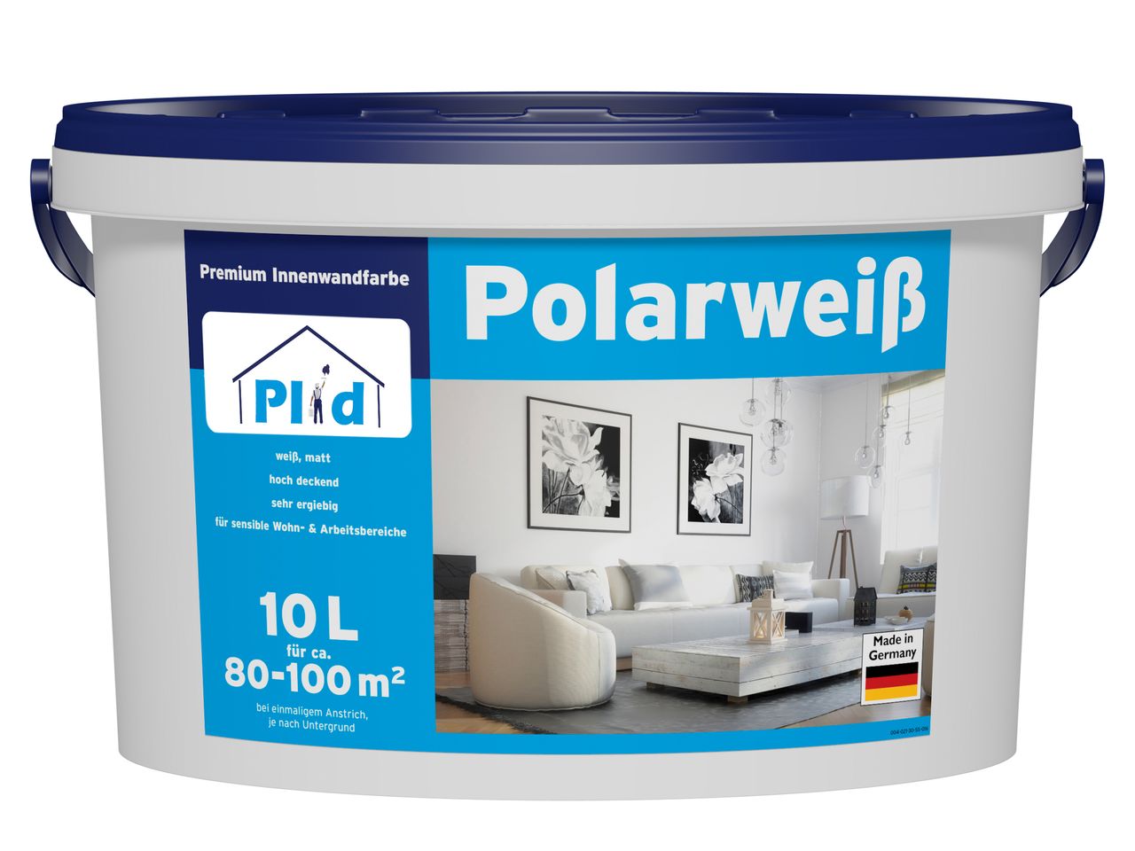 Prinzstark Premium Polarweiss Innenfarbe Wandfarbe Deckenfarbe Profi Farbe Weiß