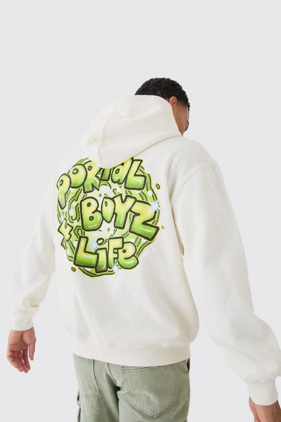 Oversize Hoodie mit lizenziertem Rick and Morty Print