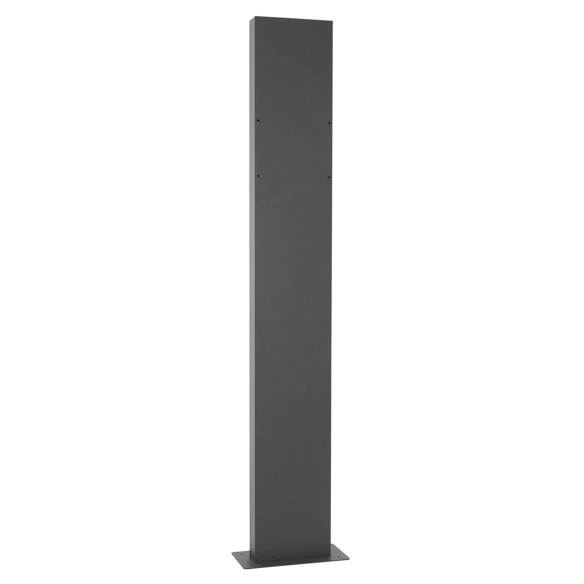 ML-DESIGN Briefkasten Briefkastenständer Wandbriefkasten Standfuß Ständer Halterung, Edelstahl pulverbeschichtet Anthrazit 170cm Freistehend