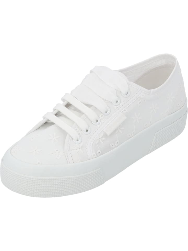 Superga Schnürschuhe in total white günstig kaufen