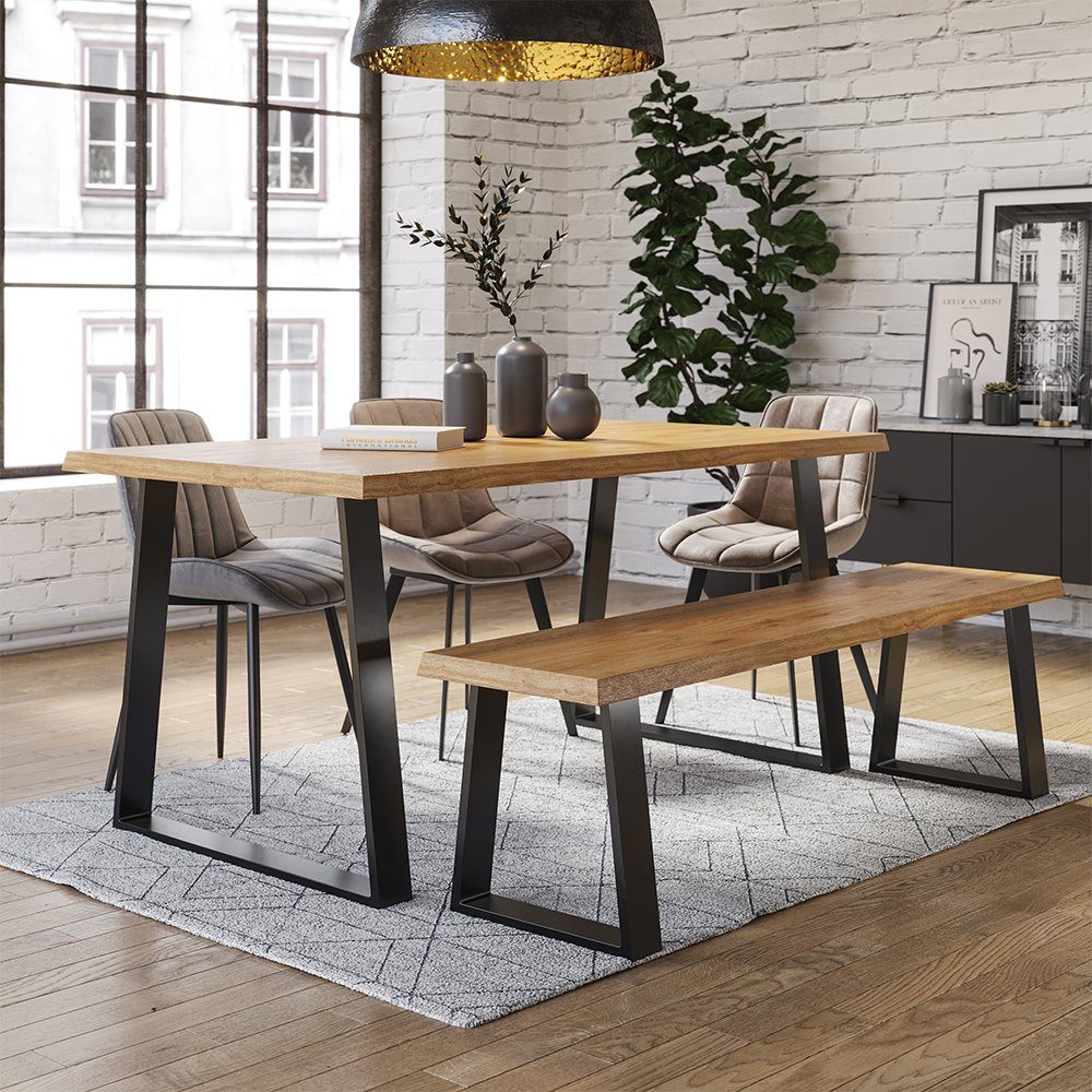 Vicco Tischbein Tischkufen Trapez-Form LOFT 42cm 2-er Set
