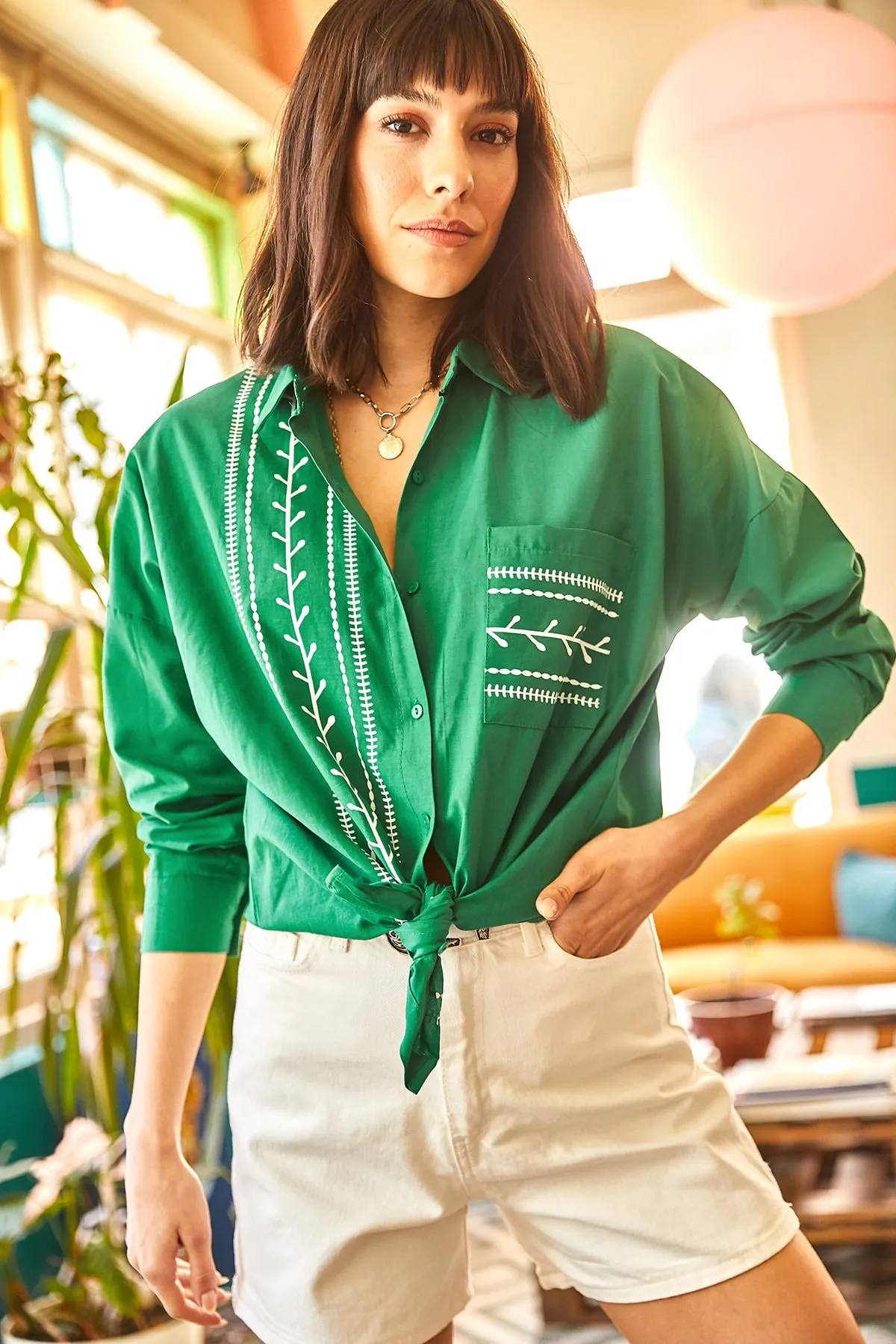 Olalook  Hemd - Grün - Relaxed Fit