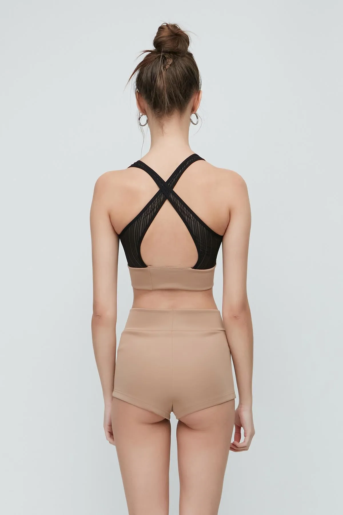 C&City  Bustier-Shorts-Set mit breiten Trägern 9151 Braun