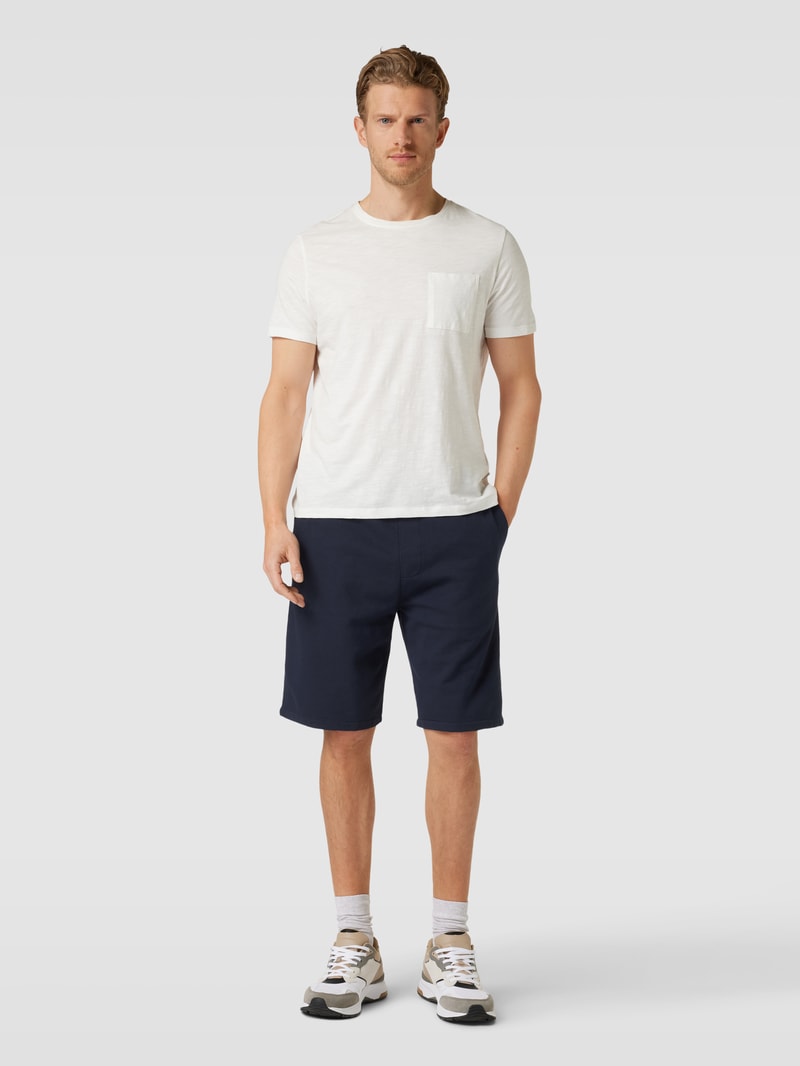 Sweatshorts mit Tunnelzug Modell 'Washer' in dunkelblau
