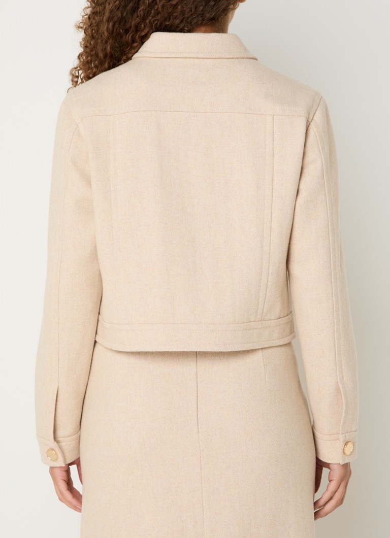 Claudia Sträter Cropped jacket in wool blend with mixed design