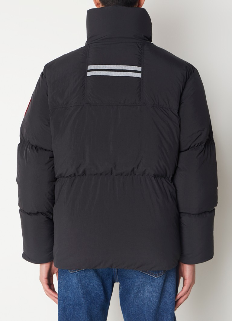 Jachetă matlasată Canada Goose Lawrence cu logo și umplutură de puf.