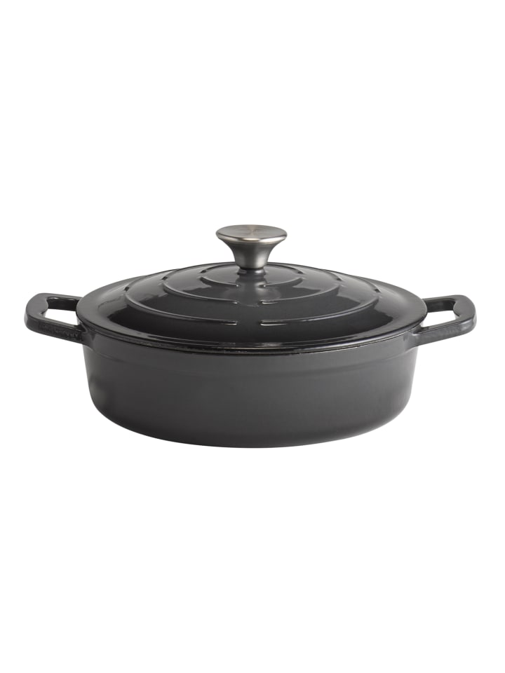APS Bräter mit Deckel in anthrazit, Ø 25 cm, H: 7cm, 2,5 Liter günstig kaufen onesize