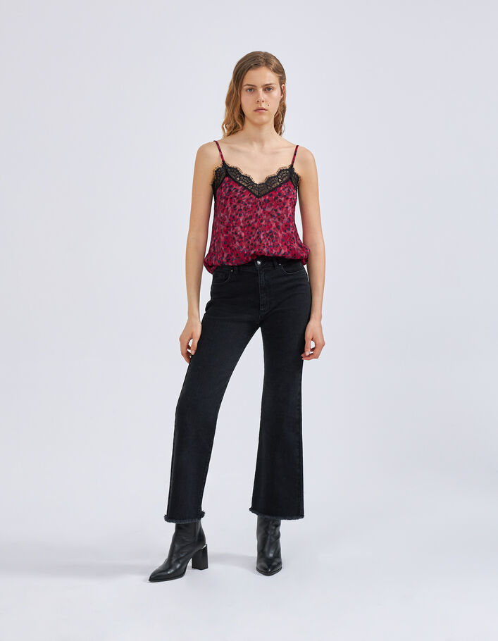 Top rose esprit lingerie imprimé léo rock Femme