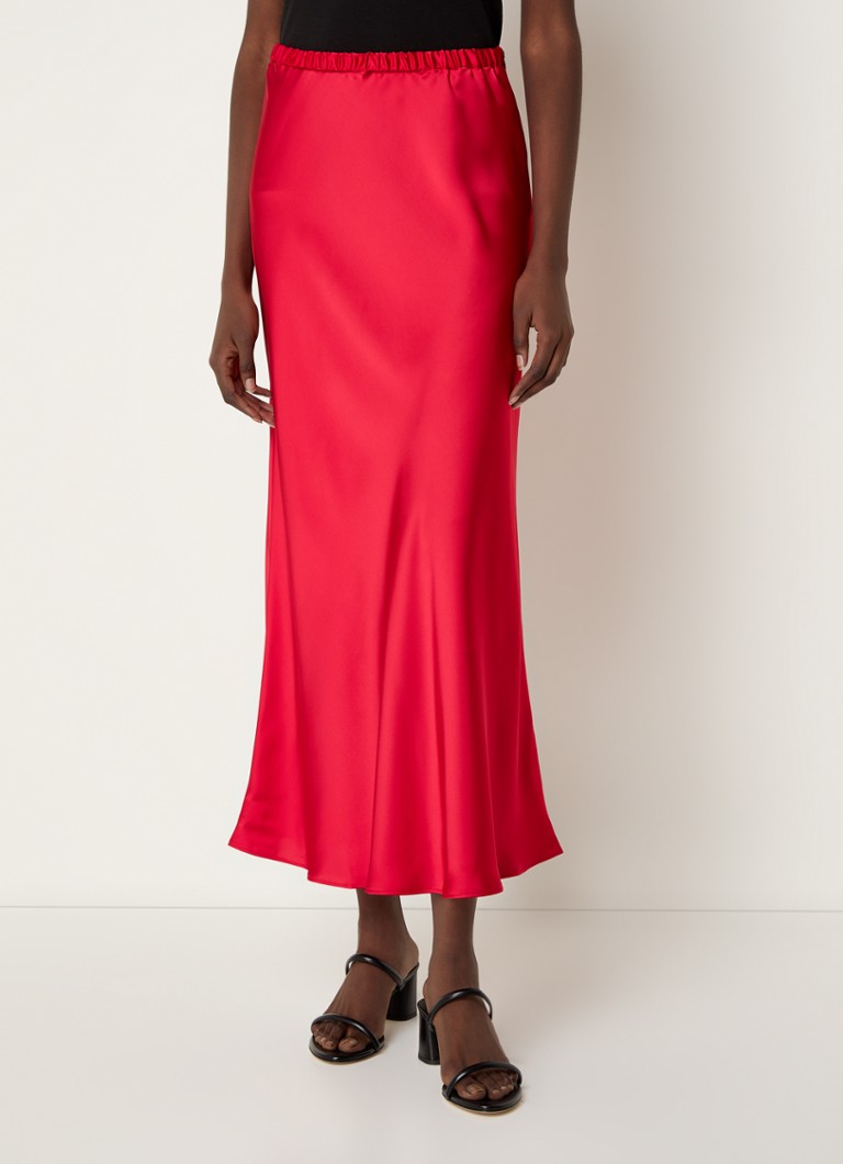 Fustă midi din satin Renna de la HUGO BOSS