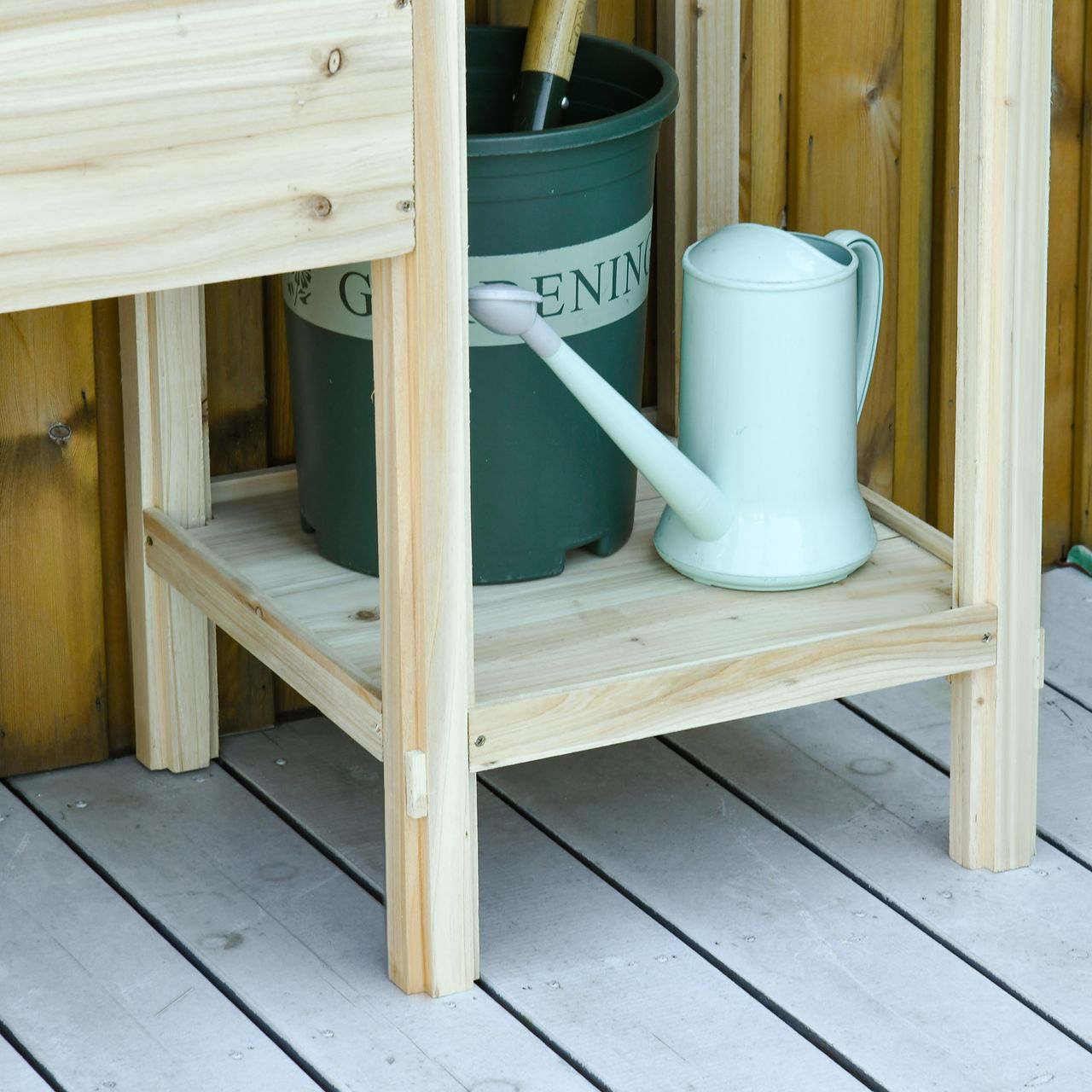 Outsunny Hochbeet 3 Etagen Pflanzkübel Pflanzkasten aus Holz für Garten Balkon