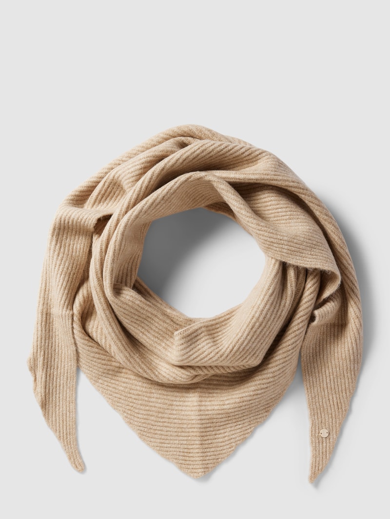 Schal mit Strukturmuster Modell 'RIBTRIA' in beige
