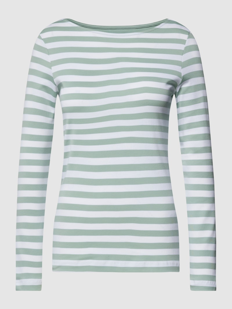 Longsleeve mit Streifenmuster in schilf