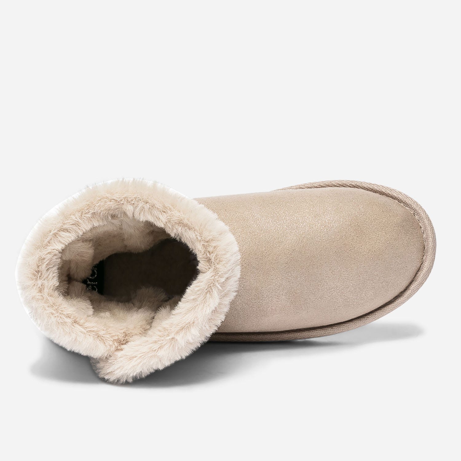 Boots beige irisé fourré
