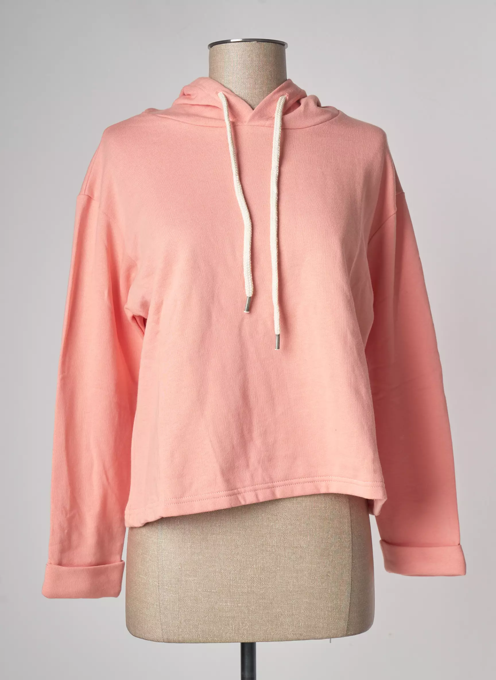 Lazy   Cosy Sweat Capuche Femme couleur orange
