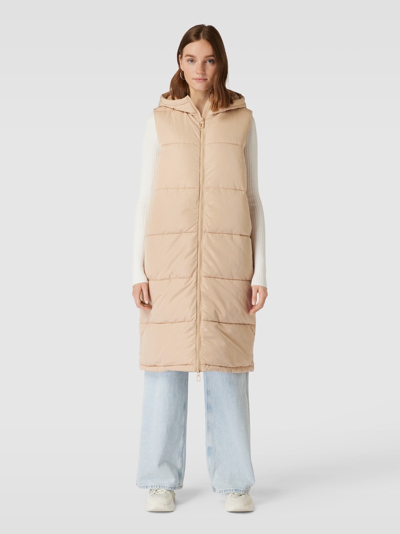 Steppweste mit Kapuze Modell 'ALINA' in beige