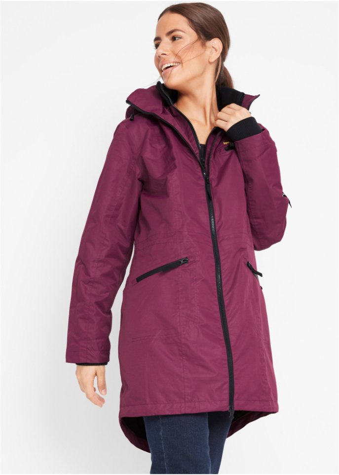 Funktions-Outdoor-Kurzmantel mit Kapuze, 2 in 1-Optik