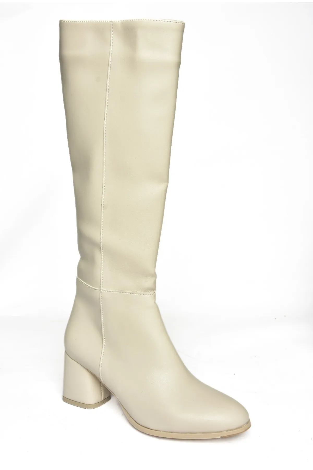 Fox Shoes  Beigefarbene Daily-Damenstiefel mit niedrigem Absatz J848300109