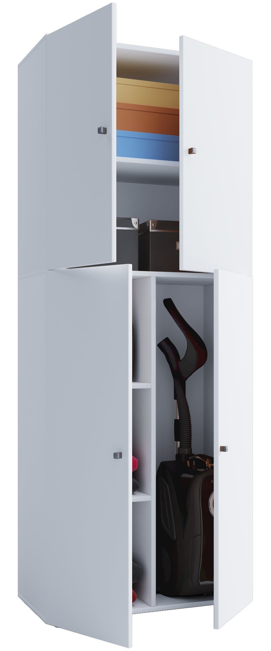 VCM Mehrzweckschrank Holz Besenschrank Staubsauger Putzschrank Lona (1-St)