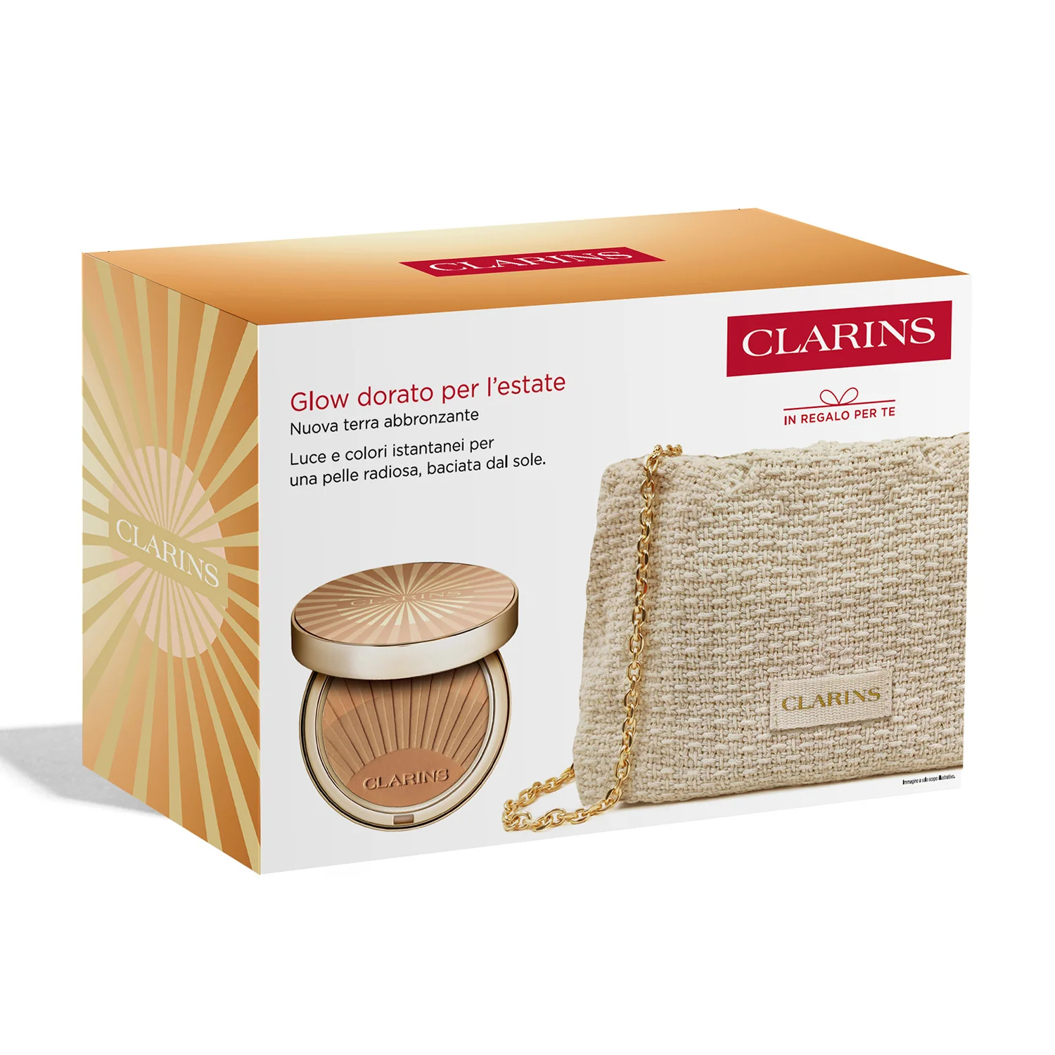 Golden Glow Sommer-Gesichtsset – Bronzing-Puder & Kosmetiktasche – Make-up-Set, Bronzer, Kosmetiktasche