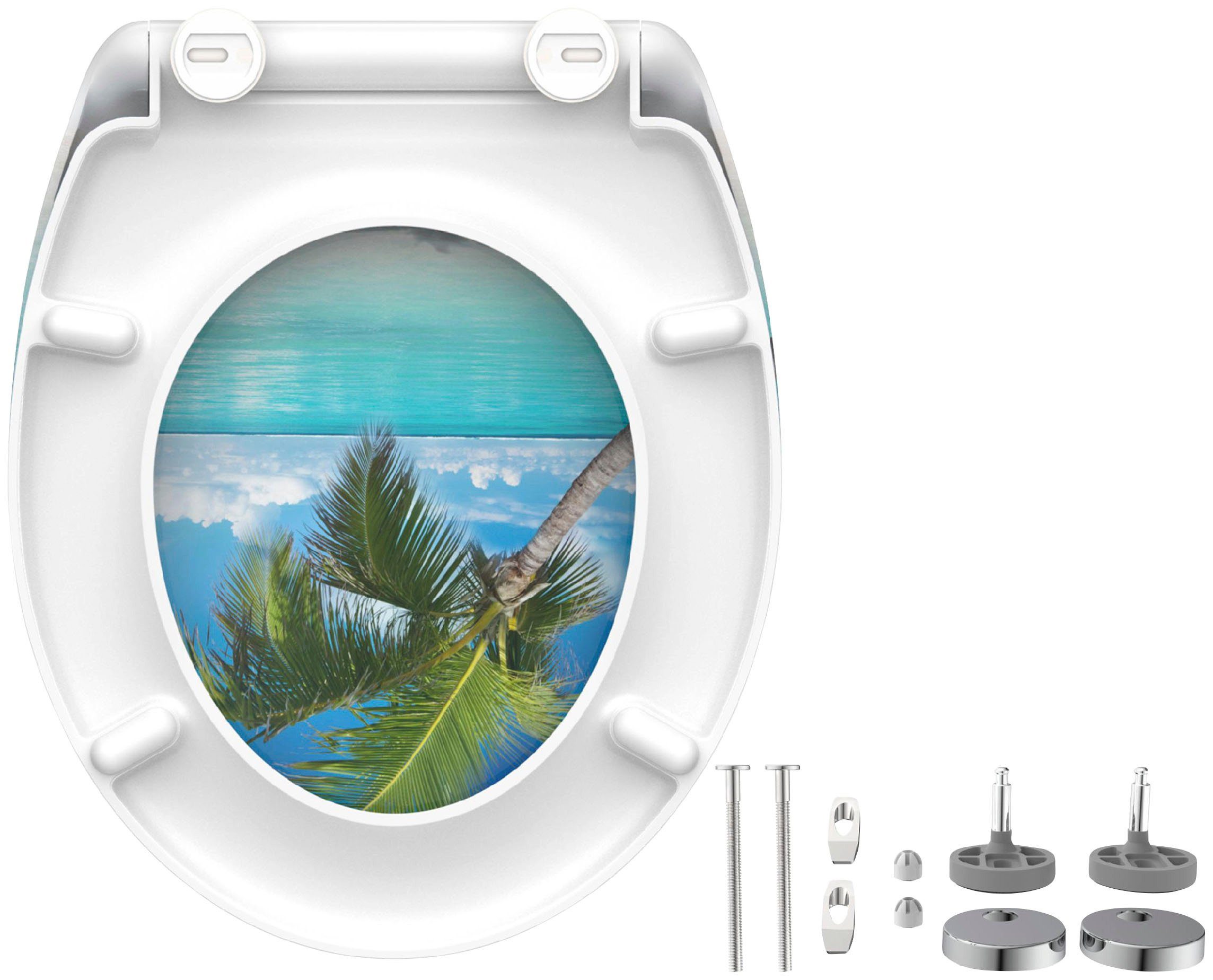 Schütte WC-Sitz CARRIBEAN, Duroplast, mit Absenkautomatik und Schnellverschluss
