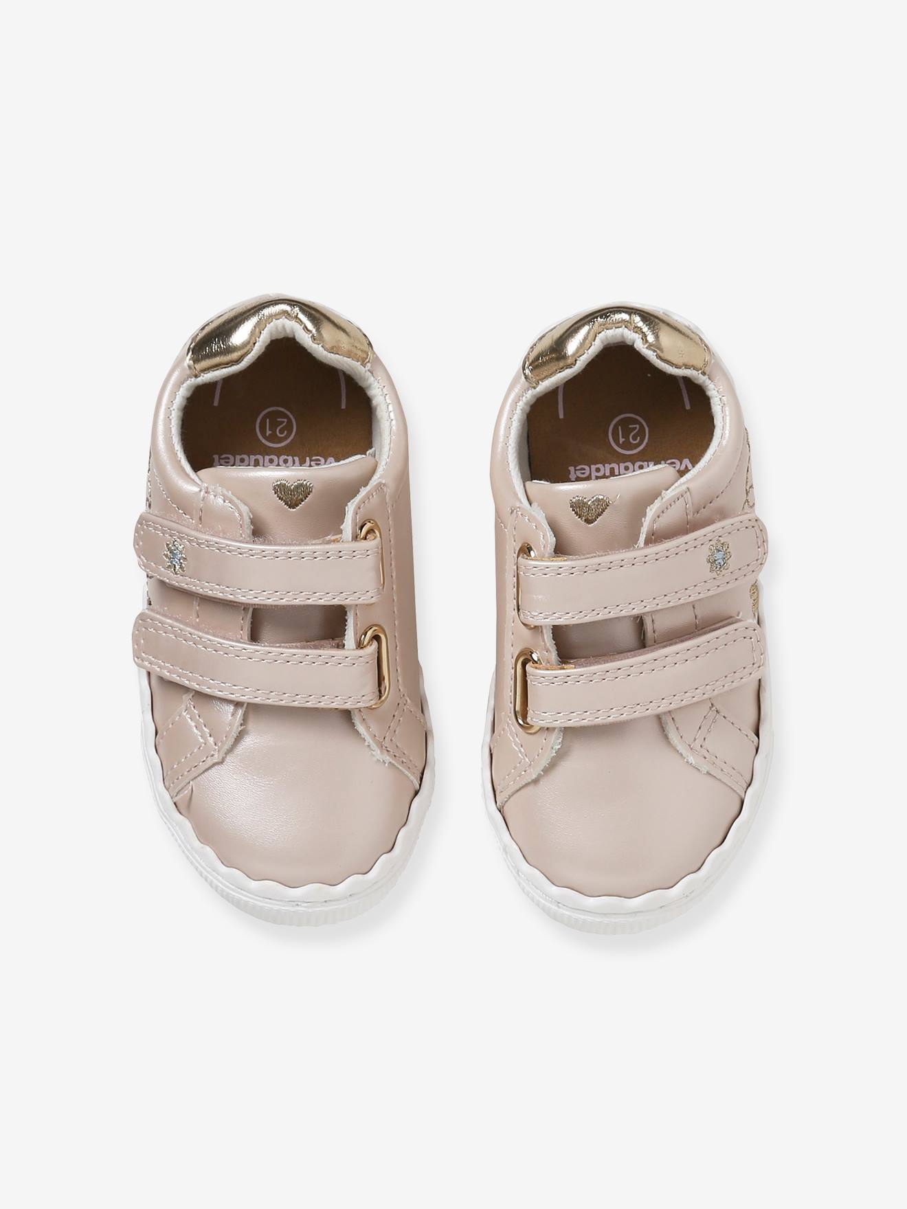 Vertbaudet Baby Klett-Sneakers - zartrosa