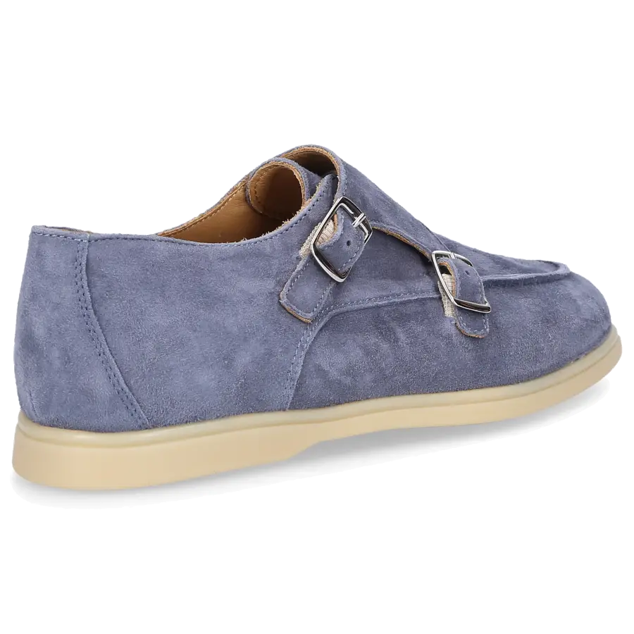 EN AVANT - Monk Schuhe 538 Veloursleder - blau