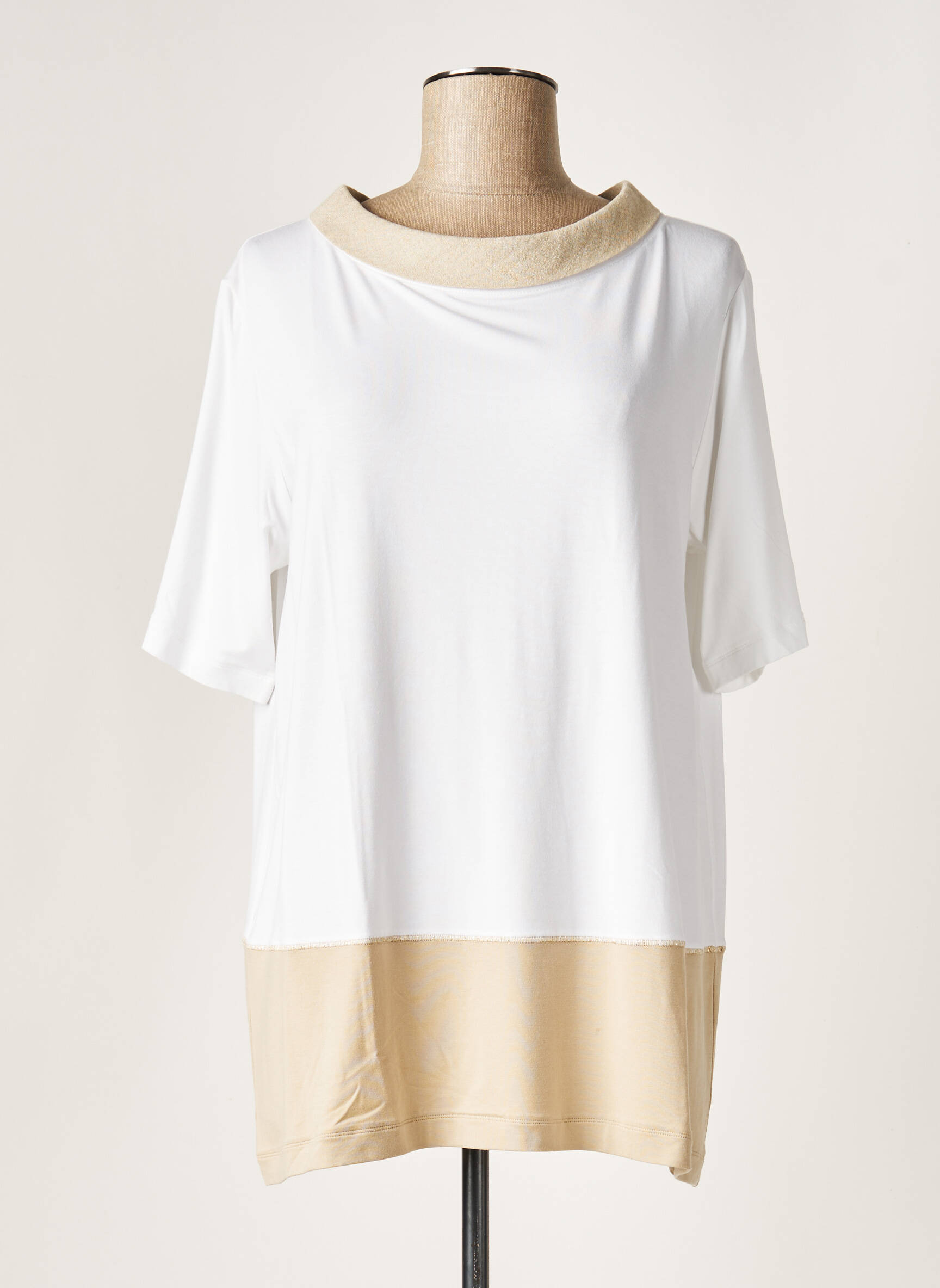 D Exterior Tuniquemanchecourte Femme couleur beige
