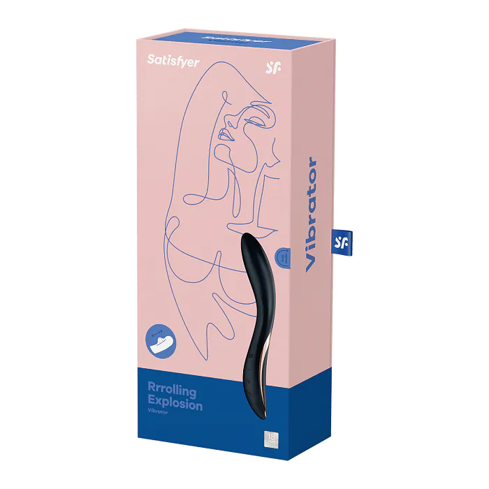 „Satisfyer Rolling Explosion Black“ intymios erdvės masažuoklis