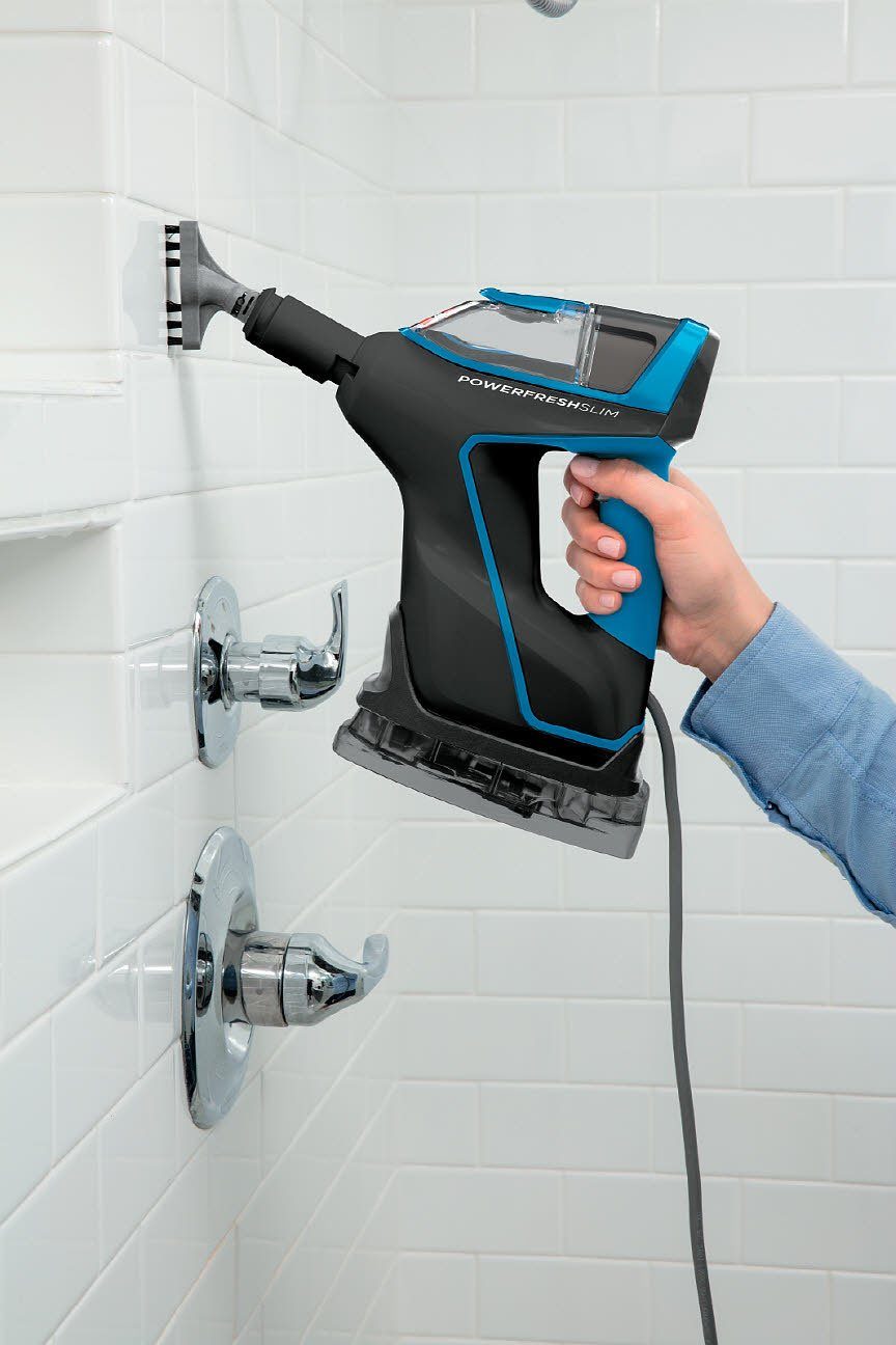 Bissell Dampfreiniger BISSELL PowerFresh SlimSteam, 1500 W, beutellos, inkl. Mop Pads und Aufsatzset