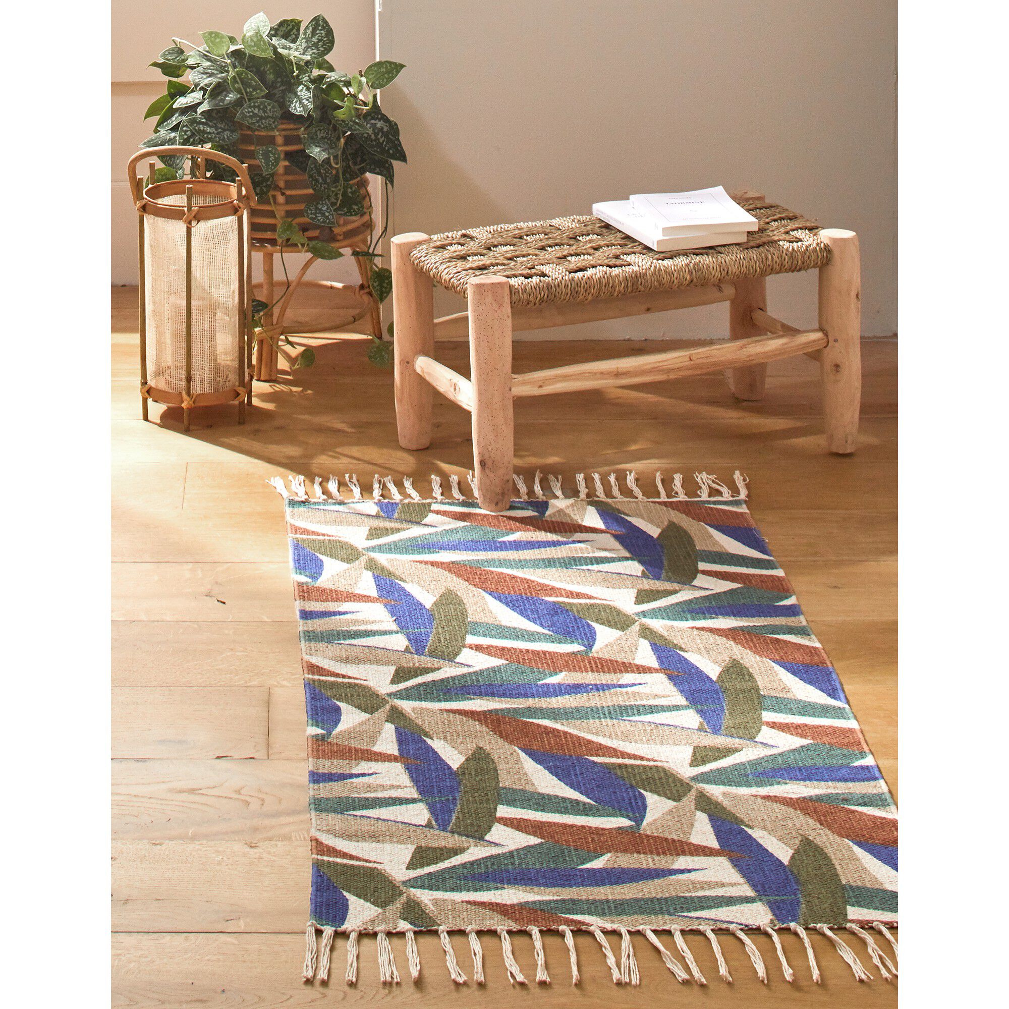 Tapis tissé petit format imprimé jungle