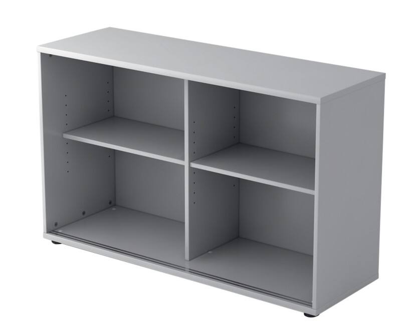 Hammerbacher Schiebetürenschrank Korpus Matrix mit Aufbau Lichtgrau 1.200 x 400 x 748 mm