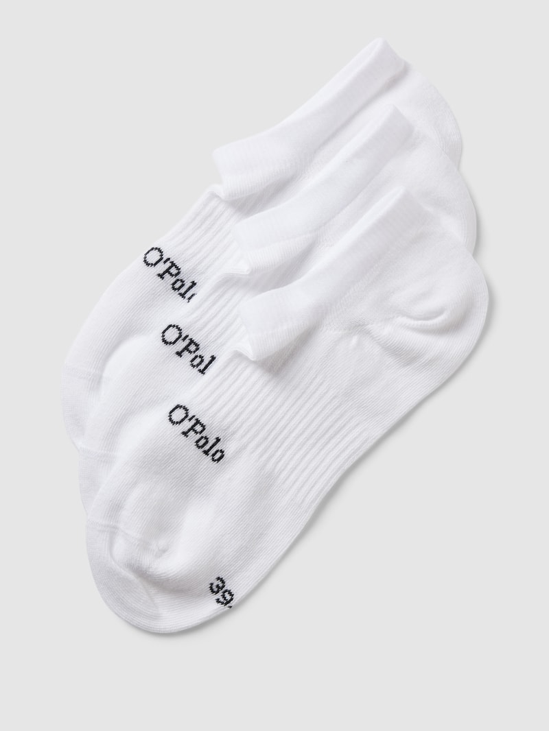 Sneakersocken mit Label-Detail im 3er-Pack Modell 'SASCHA' in weiß