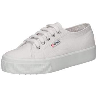 Superga Mid Platform Sneaker in weiß