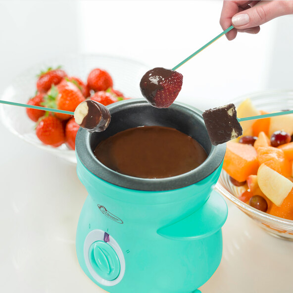 Mini Schoko-Fondue, türkis