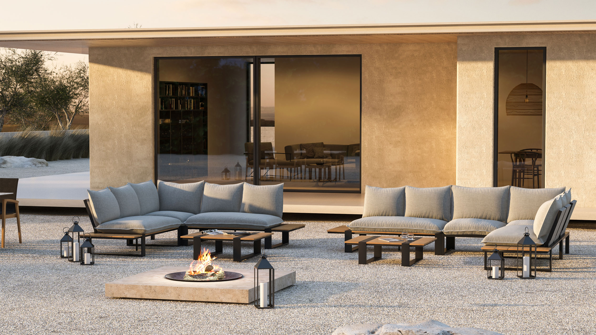 TIERRA OUTDOORGartenlounge Set Alu/Teak