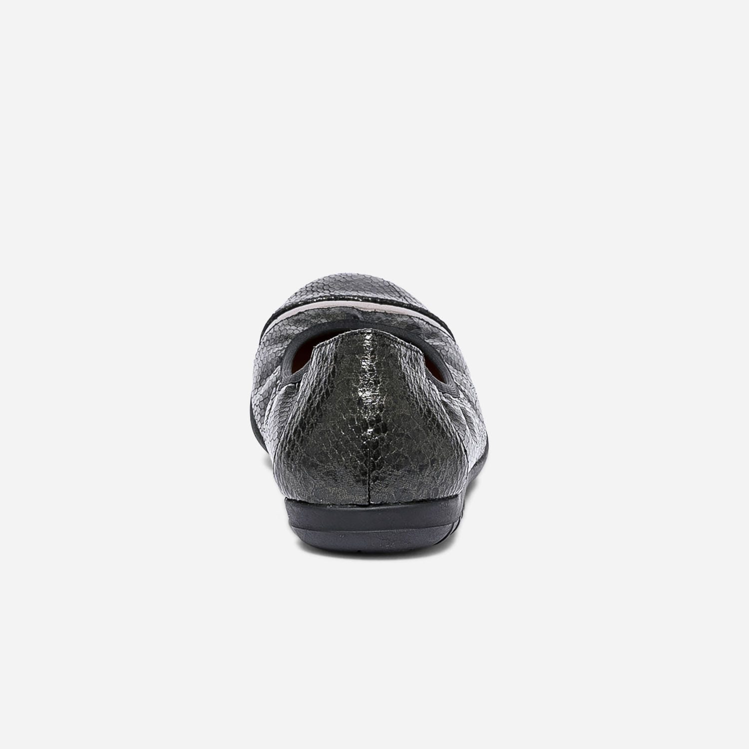 Ballerine noire effet python élastiquée